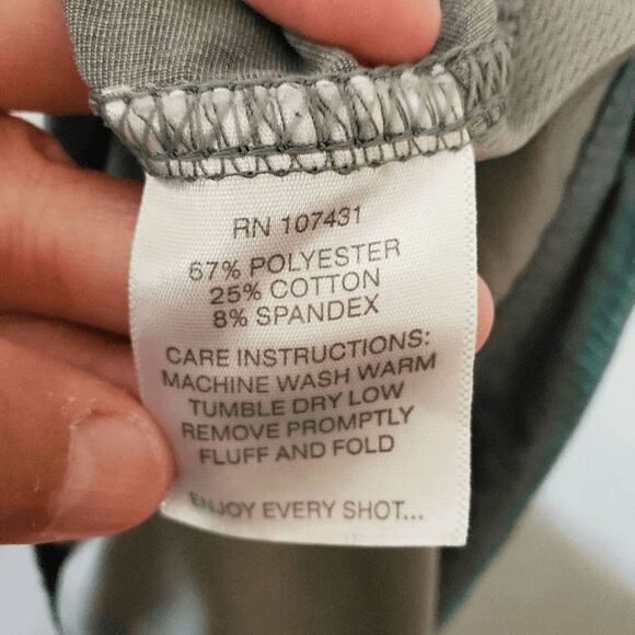 Linksoul Men's Flat Front Gray Shorts 34 - Picture 6 of 6